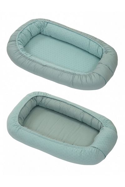 Amy Babynest Sleeping Support, Reversible, 70x45 cm, Cotton Knit Green