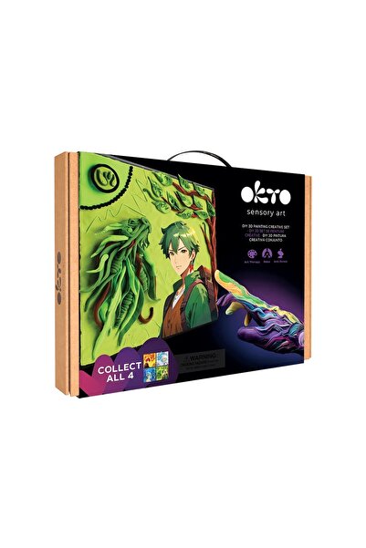 OKTO Set pictura 3D cu argila usoara, 29*29cm - Manga - Ground