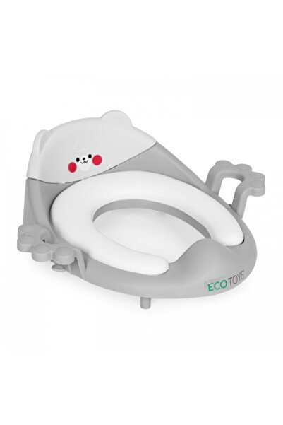 Ecotoys PP 104 Children's Toilet Seat Reducer with Handles - Grey