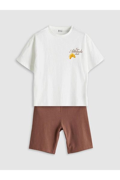 LC Waikiki Crew Neck Girls T-Shirts and Leggings