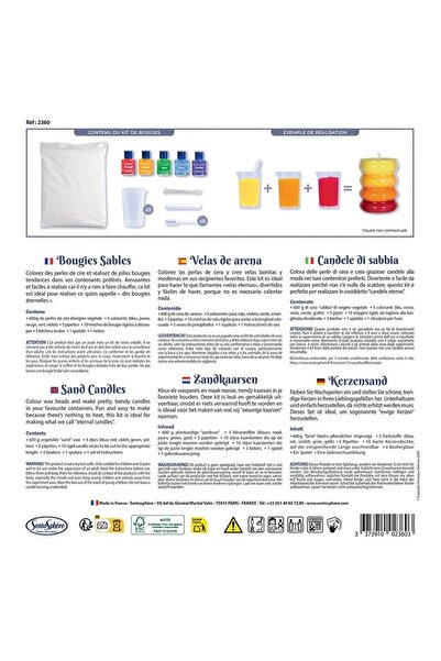 Sentosphere Kreativní sada - Svíčky z rostlinného vosku s pískovým vzhledem -