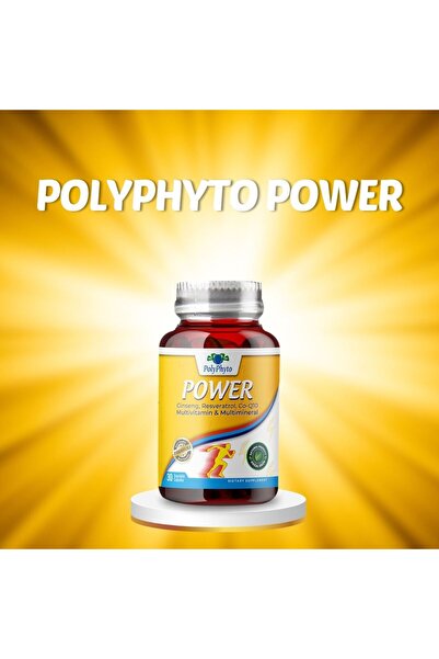 PolyPhyto Power Ginseng, Resveratrol, Co-q10 Multivitamin Multimineral 30 Bit...
