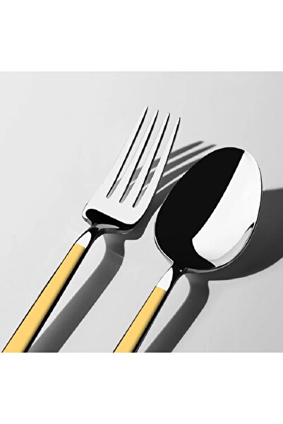 Nehir Dalyan Altın Sade 84 Piece Boxed Cutlery Set
