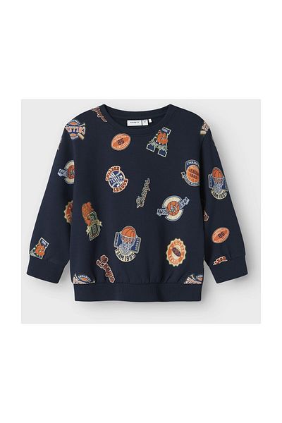 Name it NMMLELAND LS NREG SWEAT BOX BRU