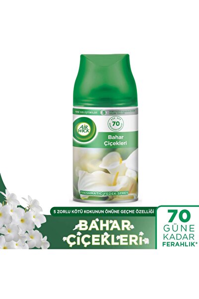 Air Wick Oda Kokusu Freshmatik, Otomatik Sprey Makine Yedek Bahar Çiçekleri 250 ml 1 Adet