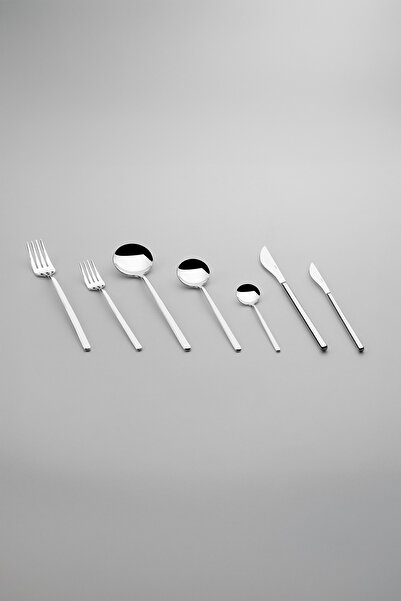 Nehir Sofia Sade 12 Kişilik 84 Parça Kutulu Çatal Kaşık Bıçak Takımı