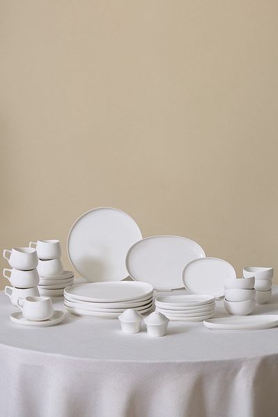 Karaca Stream Bone Hole 34 Piece Breakfast Set for 6 People