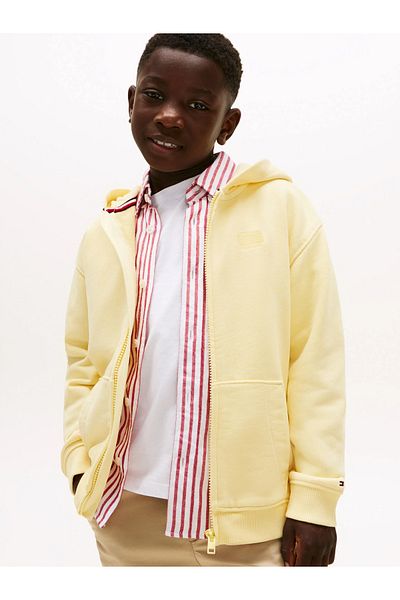 Tommy Hilfiger BLUZA Z KAPTUREM I FLAGĄ TONALNĄ EMB ZIP
