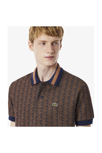 Lacoste POLOS DH1417-00 KOŠILE S KRAJKOVÝM ZDOBENÍM A KRÁTKÝMI RUKÁVY