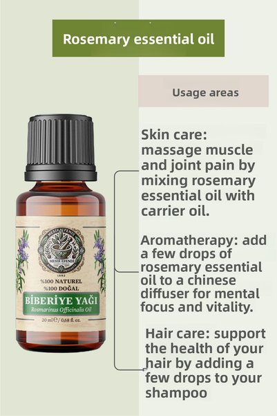 MESİR EFENDİ Rosemary Essential Oil (Rosemary Essential Oil) 100% Natural 20 ml