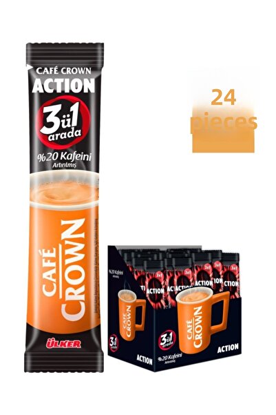Cafe Crown 18 جرام × 24 قطعة 3 في 1 عمل