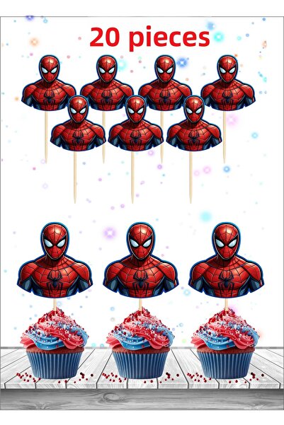 Atölye Doruk 20 قطعة من أعواد أسنان كعكة سوبر كاهامان - زينة طاولة عيد الميلا...