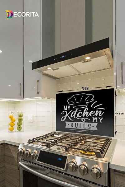 Decorita Glass Stove Back Protector| My Kitchen My Rules| 49,5cm X 76cm