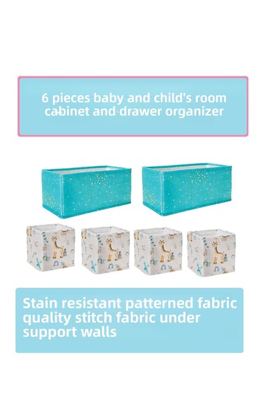 DaisyHome Organizator cu sertar și dulap 6 piese pentru camera bebelușilor și...