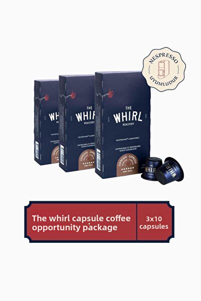 The Whirl مجموعة اسبريسو برونيت مكونة من 3 قطع - 30 كبسولة قهوة