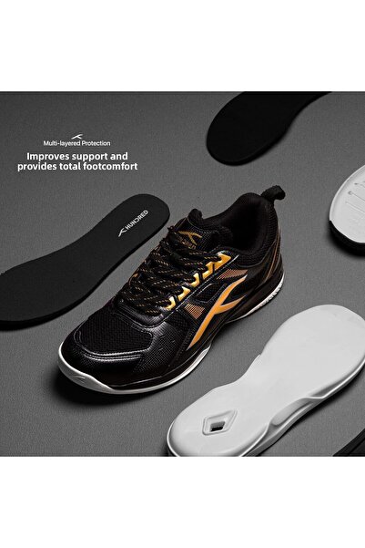 Hundred Raze Non-marking Badminton Shoes | Cushion Comfort | Lightweight Shoes | Size Uk 12