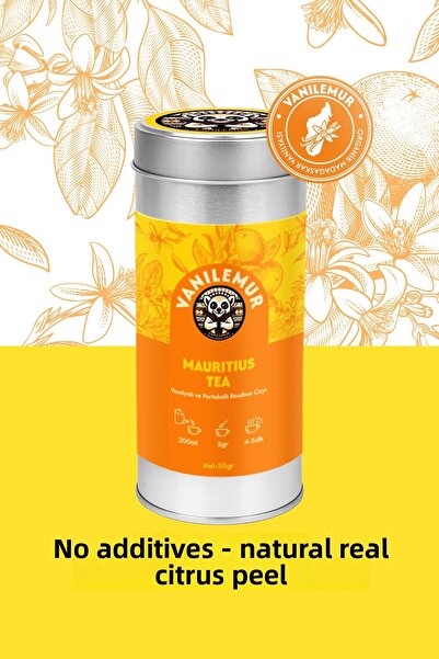 Vanilemur شاي رويبوس بالفانيليا والبرتقال - شاي موريشيوس |   مع الفانيليا المادغاسكارية الحقيقية