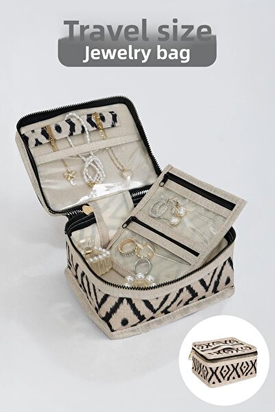 Meleni Home Travel Size Jewelry Case - Jewellery Necklace Earring Ring Accessory Organizer Organizer Jewelry Box