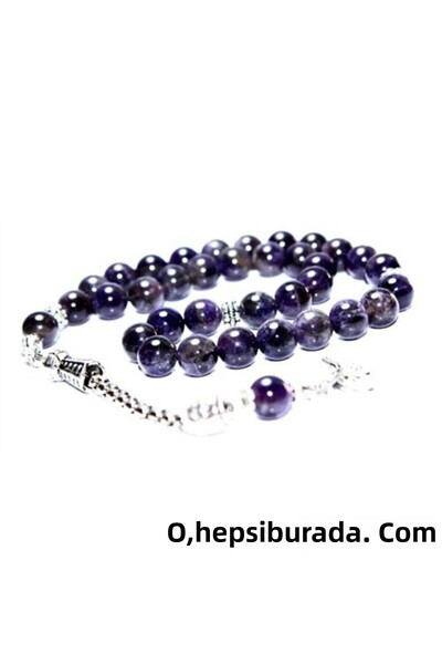 RD EKOAVM Mărgele de rugăciune din piatră de ametist tăiată glob de 10 mm