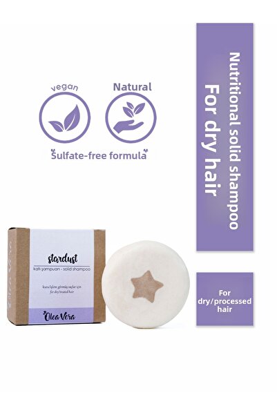 Olea Vera Stardust Sulfate Free Solid Shampoo for Dry Hair 90Gr
