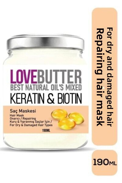 LOVE BUTTER Keratin & Biotin Repair Hair Mask for Dry and Damaged Hair 190ml
