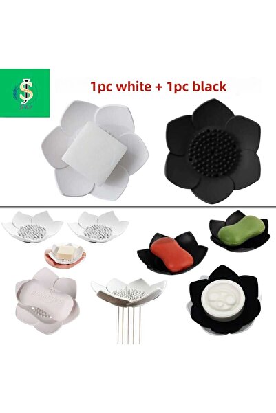 meyre Lotus Flower Model 2X Solid Soap and Sponge Coaster Stylish Silicone De...