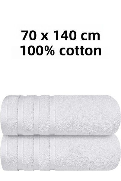 KAYABEY HOME Set de prosoape de baie duble albe pentru duș, 100% bumbac, mode...