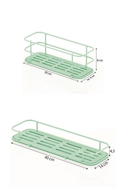 Tekno-tel مجموعة رف الحمام والمطبخ اللاصق Teknotel Green Grena Series St122-3