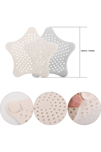 MAİN SHOP Βεντούζα σε σχήμα αστεριού, νιπτήρας και πώμα μπανιέρας ΛΕΥΚΟ ΧΡΩΜΑ 1 ΤΕΜΑΧΙΟ