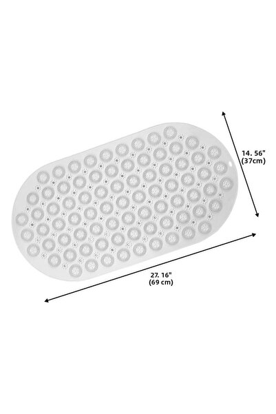 seahome سجادة تدليك مضادة للانزلاق للحمام ودش مع شفاطات 37 × 69 سم M-142