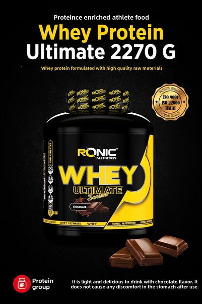 Ronic Nutrition Whey protein 2,270 g chocolate flavored Gorilla accessory with gift