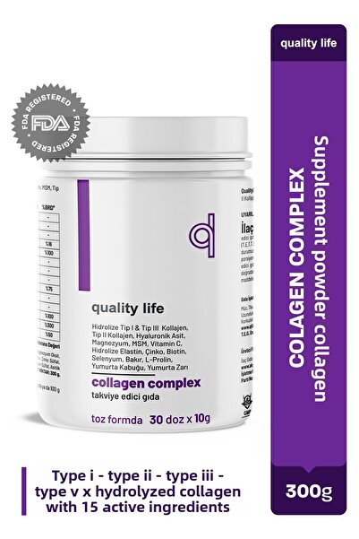 Quality Life مركب الكولاجين النقي - الببتيد الكولاجين المتحلل، النوع 1 النوع ...