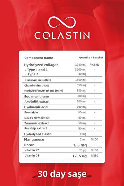 Colastin Ultraflex+ Sachet - Collagen 1-10 Knitted - 30 Sachets X 8 Grams