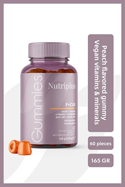 Farmasi Nutriplus Focus Gummy - Peach Flavored, 60 Pieces