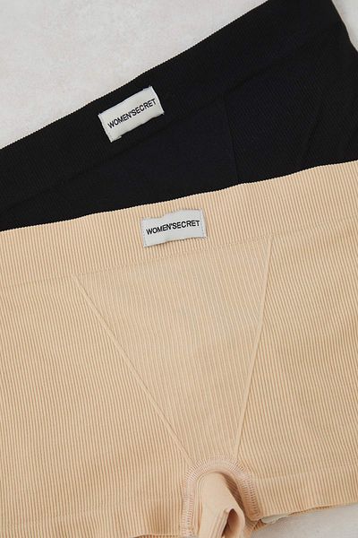 Trendyol Collection Μαύρο-δέρμα 2 τεμαχίων χωρίς ραφή/χωρίς ραφή υφαντό ετικέτα μπόξερ THMAW26KU00004