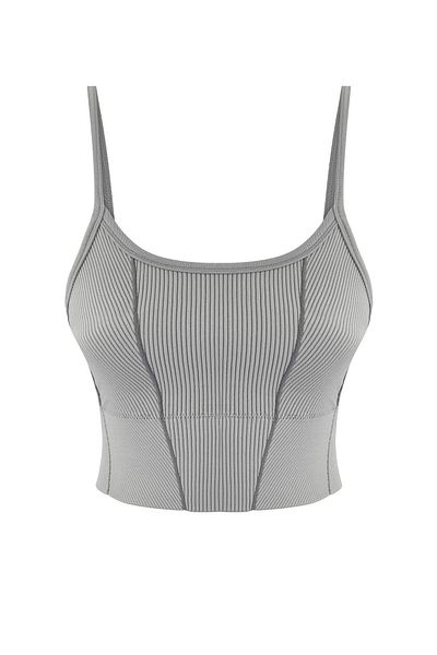 Trendyol Collection Gray Seamless/Seamless Support/Shape-Up Strap Knitted Sports Bra Thmaw26Ss00001