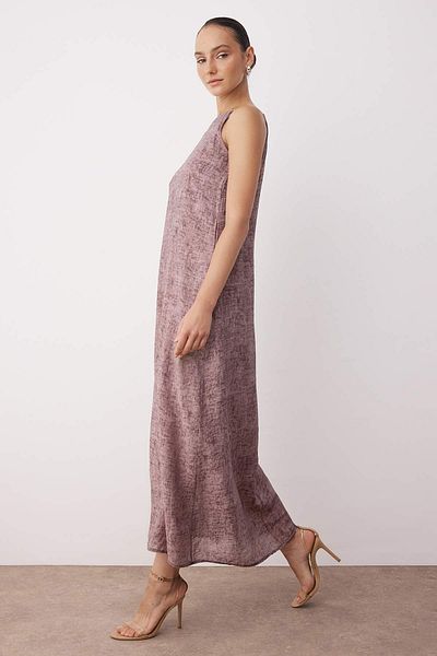 Trendyol Collection Dusty Rose Abstract Maxi Woven Dress Twoss25El00904