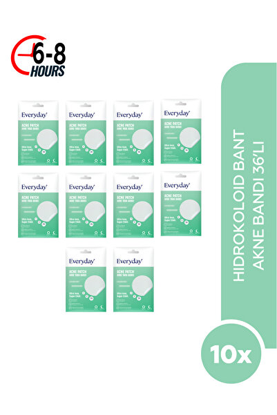 EveryDay Akne Bandı & Yatıştırıcı Bant 36*10 (10'lu Paket) / Pimple Patch- Hidrokolloid Bant