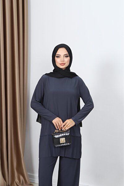 NİSUM MODA Σετ τουνίκε με πλισέ παντελόνι