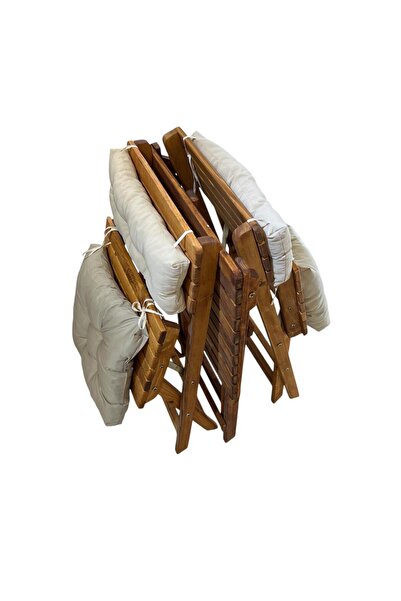 WOODEN COSTUMES BAHÇE MASA VE SANDALYE 4 LÜ SET