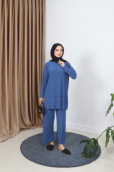 NİSUM MODA Set pantaloni plisați tunica