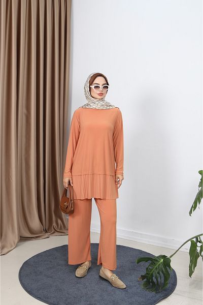 NİSUM MODA Set pantaloni plisați tunica