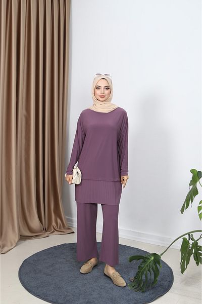 NİSUM MODA Set pantaloni plisați tunica