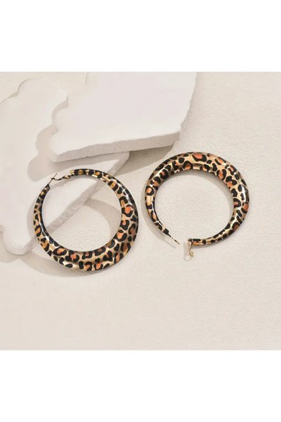 TAKİŞKO Leopard Model Hoop Earring