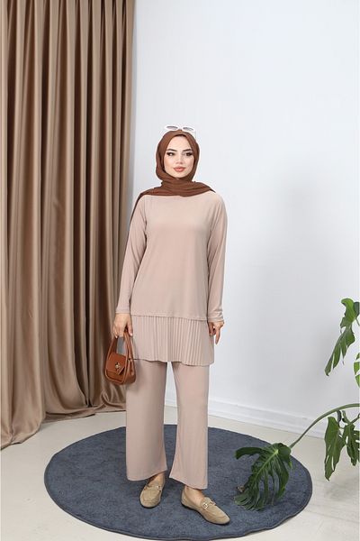 NİSUM MODA Set pantaloni plisați tunica