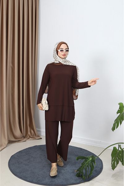 NİSUM MODA Set pantaloni plisați tunica