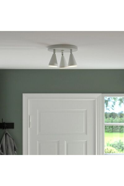 IKEA spot lamba, beyaz, 3 spotlu