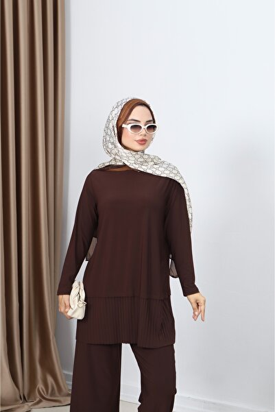 NİSUM MODA Σετ τουνίκε με πλισέ παντελόνι