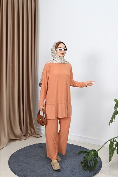 NİSUM MODA Set pantaloni plisați tunica