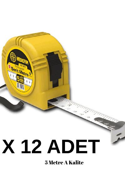 Dekor My Target Dh296 Tape Measure 5 m X 25 mm 12 Pieces